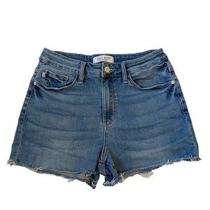 JUDY BLUE Cutoff Shorts Raw Hem Stretch Denim Blue Size Womens Medium